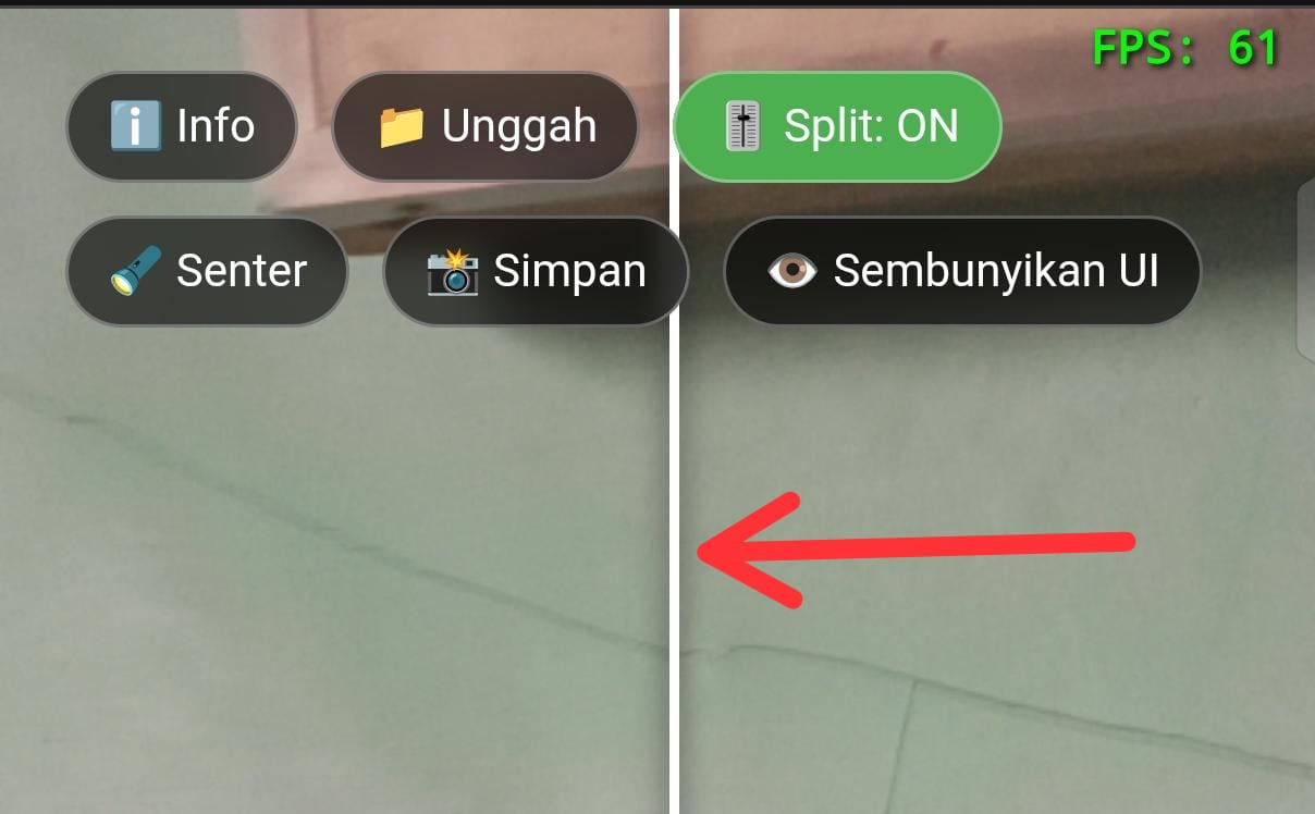 Contoh Fitur Split-Screen